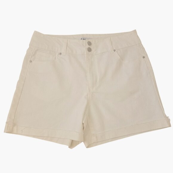 d.Jean Womens 12 Button Fly White Shorts 4100 - Picture 1 of 8